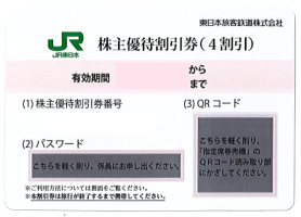 チケッティオンラインショップでのJR東日本株主優待券の格安販売はこちら